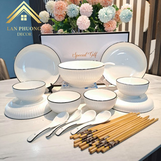 Bát đĩa gốm sứ cao cấp mã  LP9S