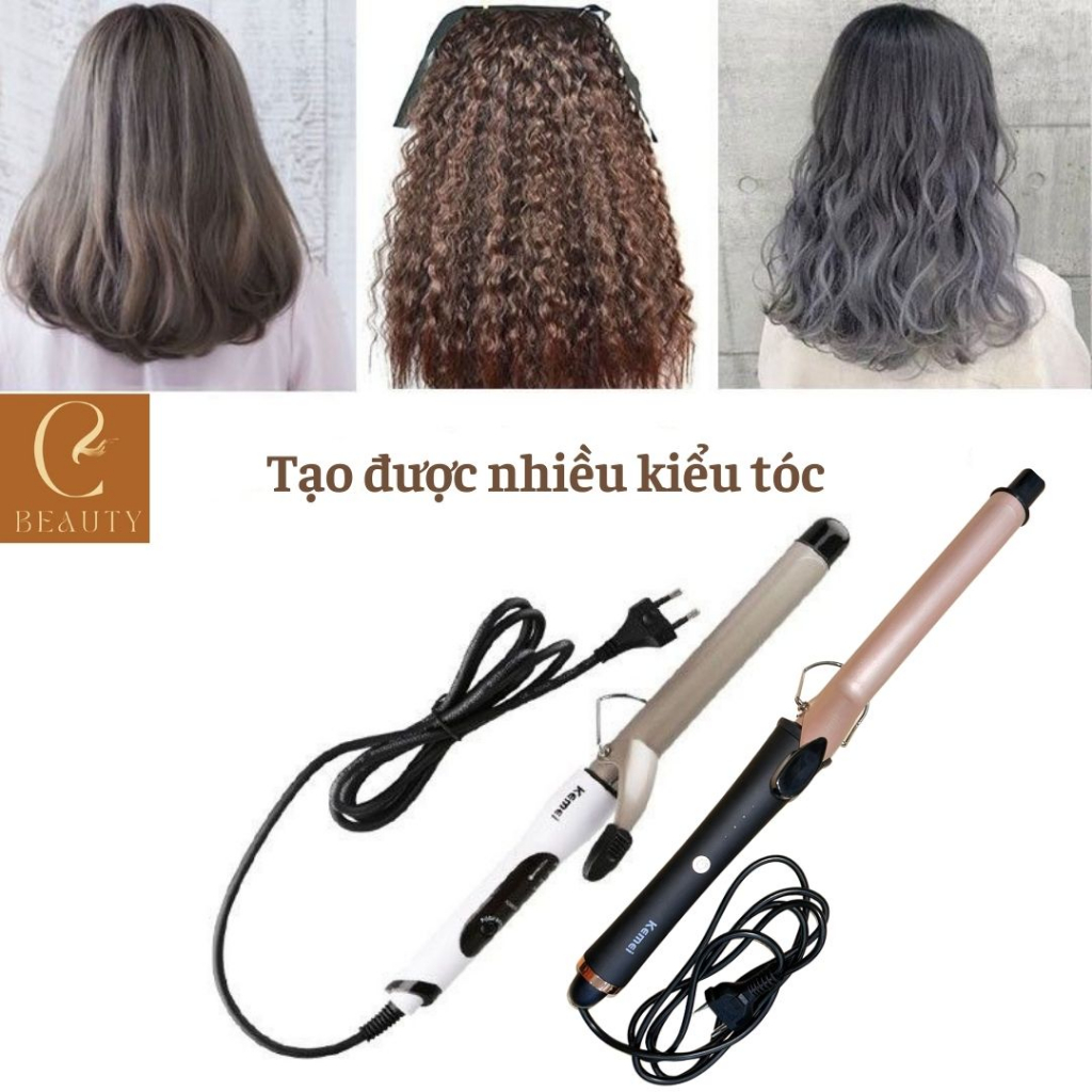 Máy uốn tóc Kemei 1001A, Máy làm xoăn tóc, máy làm tóc xoăn thiết kế nhỏ gọn dễ dang bỏ vào túi xách mang đi chơi
