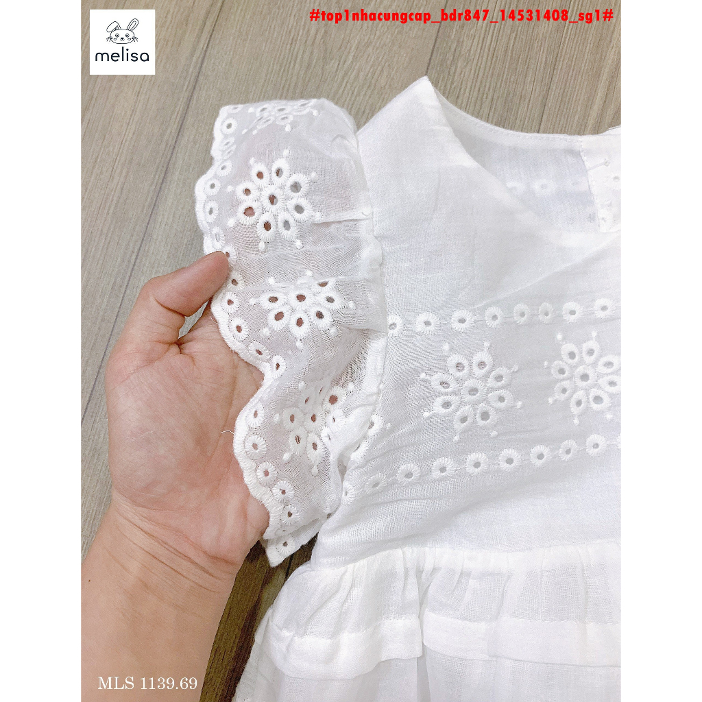 Đầm bé gái, chất thô, tay hến, thêu mềm mát, size 1-10 - top1nhacungcap_bdr847_15361408_sg1