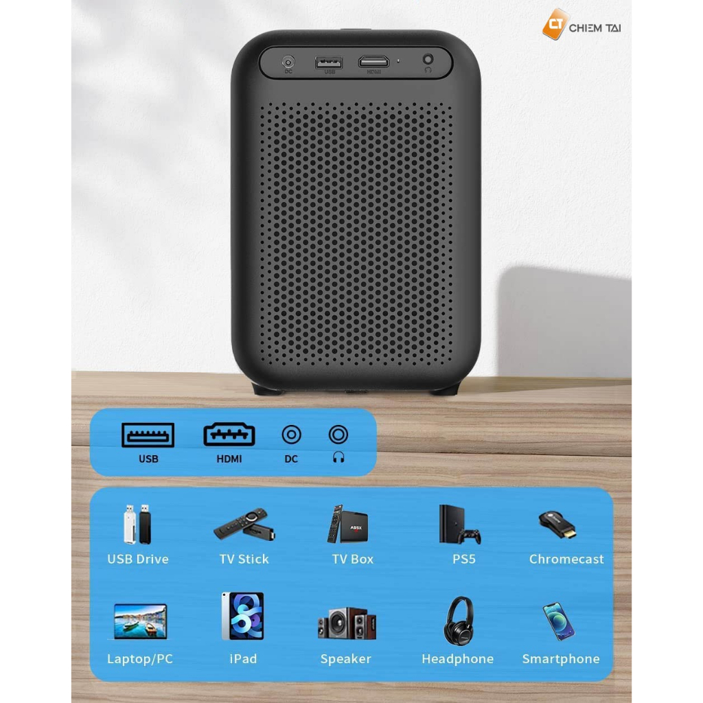 Máy chiếu không dây FHD 1080P Wanbo TT