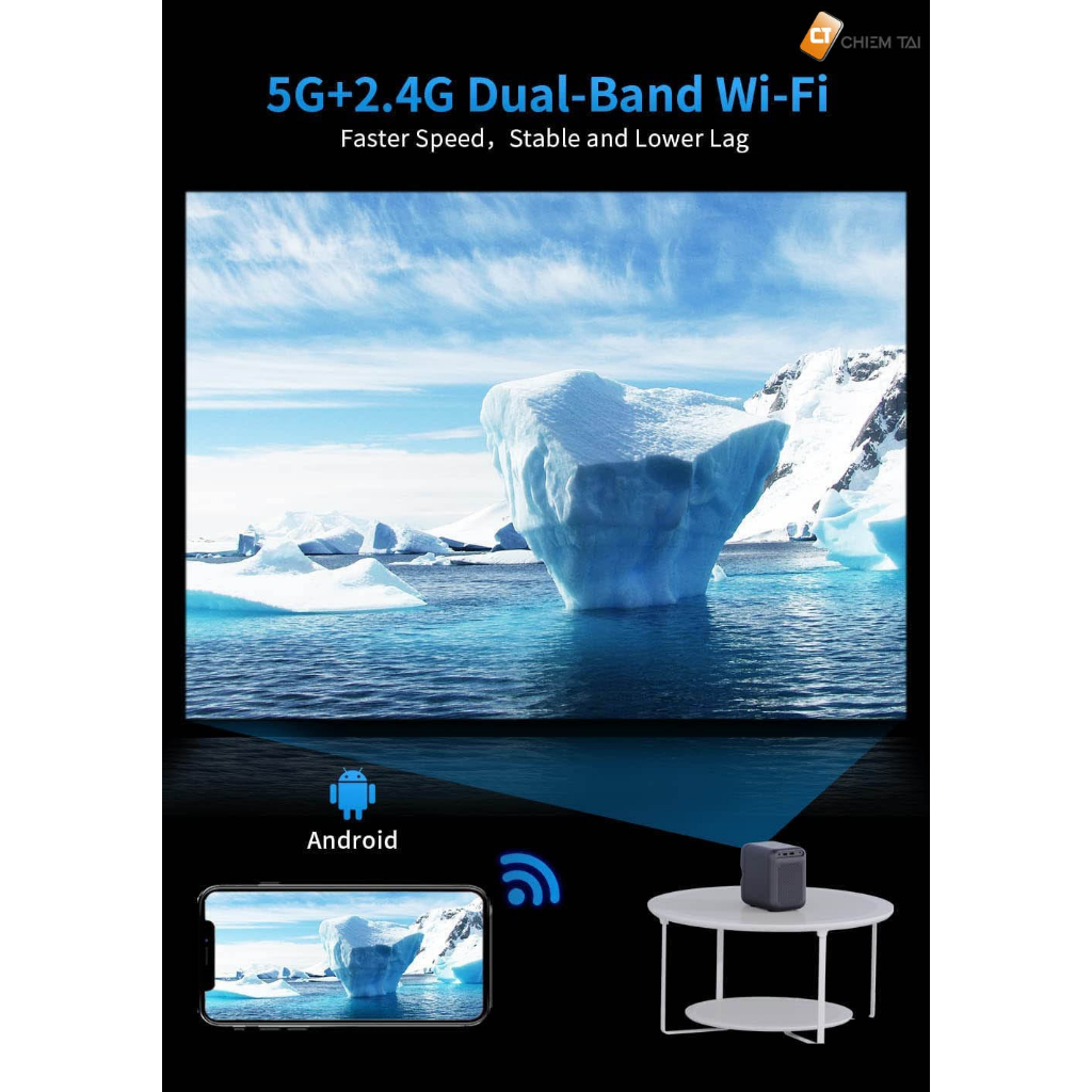 Máy chiếu không dây FHD 1080P Wanbo TT