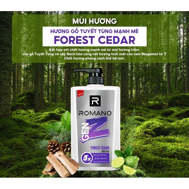 Dầu tắm &gội 2in1 Romano GenZ 610g