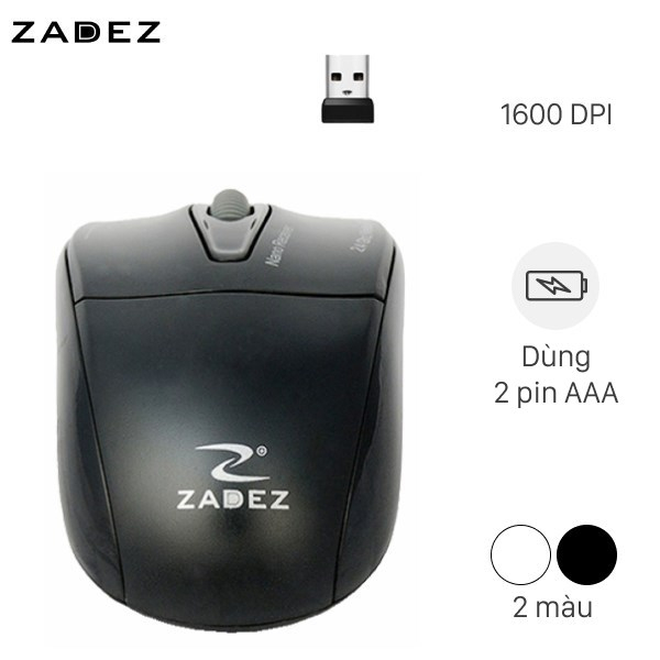 Chuột không dây Zadez M356 Đen hàng like new chính hãng 100% bảo hành 12 tháng