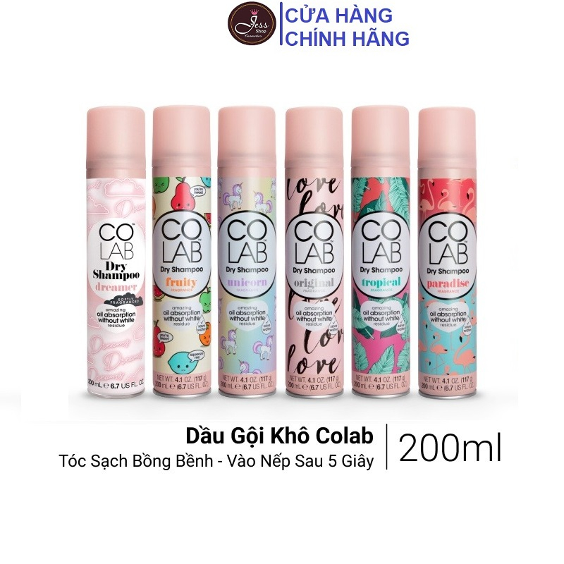 Dầu Gội Khô Colab Dry Shampo 200ml