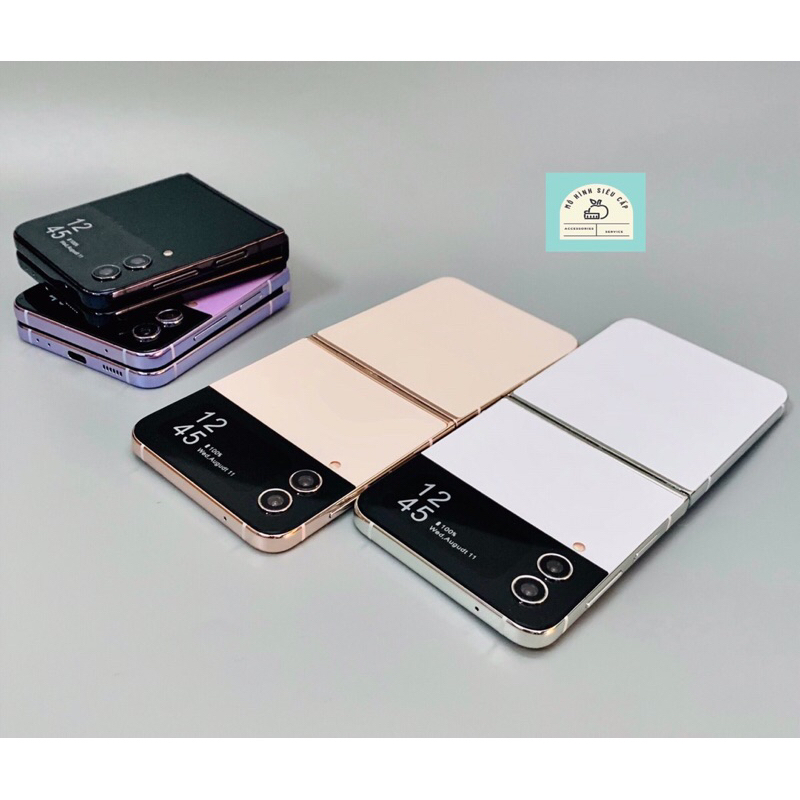 Mô Hình Samsung Z flip 4 Màu Tím, Hồng, Trắng, Đen Siêu Đẹp. Mô Hình Điện Thoại Trưng Bày