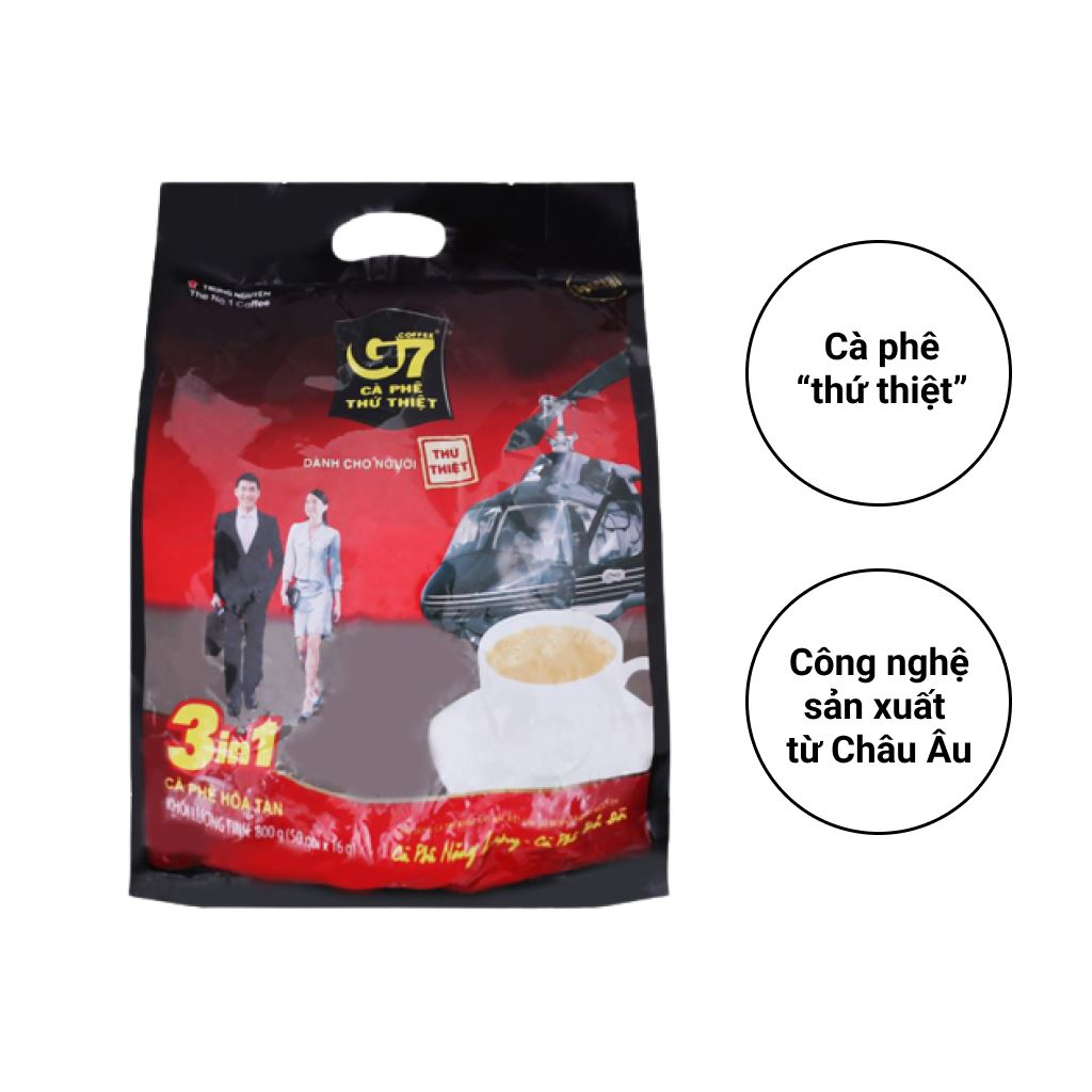 Bịch Caphe Trung Nguyên G7 16g Bịch 50 gói