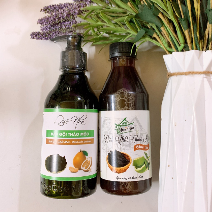 Dầu gội thảo mộc Quê Nhà 300ml - Giúp tóc chắc khỏe, giảm rụng,gàu,ngứa và kích mọc tóc