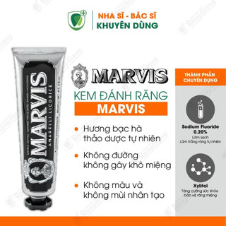 Kem đánh răng Marvis Ý trắng răng cao cấp