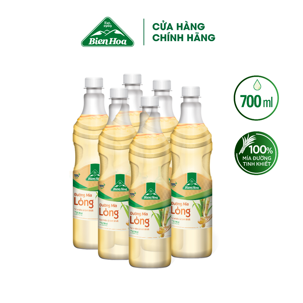 Combo 6 Chai Đường Lỏng Biên Hòa 700ml/Chai