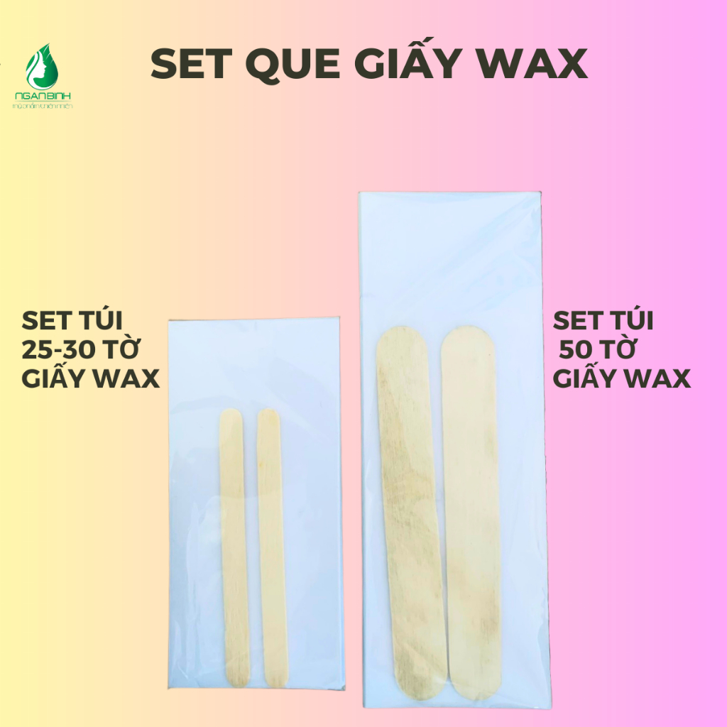 Set 30 giấy wax kèm 2 que wax lông veo tiện dụng vệ sinh