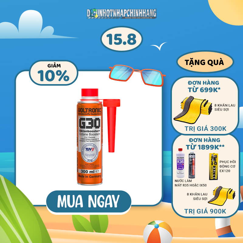 Phụ gia xăng Voltronic G30 Octane Booster+