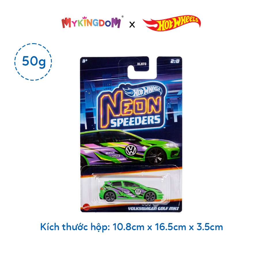 Đồ Chơi Siêu Xe Neon Speeders - Volkswagen Golf Mk7 HOT WHEELS HLH74/HLH72