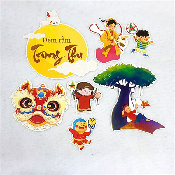 SP071076 Set que giấy TT - Đêm rằm TT - Cây đa chú cuội + Đầu lân (combo 2 set)