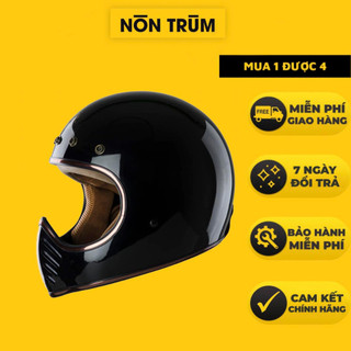 Nón bảo hiểm fullface ROYAL H1 đen bóng