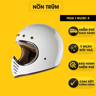 Nón bảo hiểm fullface ROYAL H1 trắng bóng