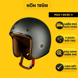 Nón bảo hiểm 3/4 ROYAL M20C xám chuột nhám
