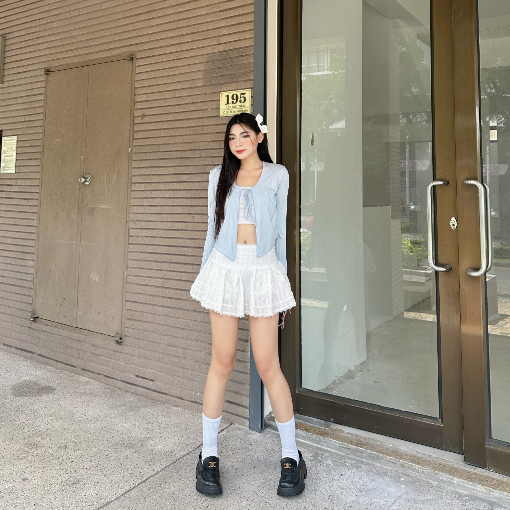 Áo cardigan nữ dáng croptop - Alice Top vải thun mềm co giãn thoải mái phù hợp cho mùa thu đông Wepretty AH16