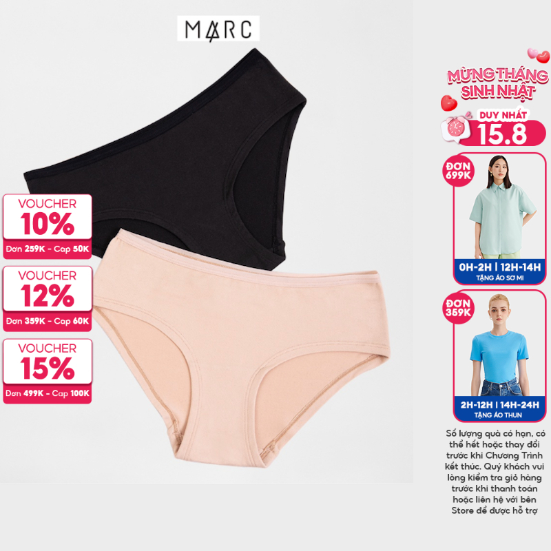 Quần lót nữ MARC FASHION cotton lưng vừa co giãn mát mẻ CBPA078822