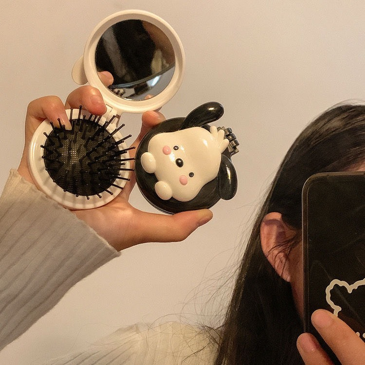Guong Lược tròn massage da đâu chải tóc hình cún cute dễ thương nhiều màu pastel