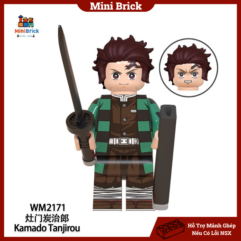 Kimetsu No Yaiba Mô hình Lắp ráp Minifigures Thanh Gươm Diệt Quỷ Anime manga WM6116 WM6137 WM6138 Minibrick Minibricks