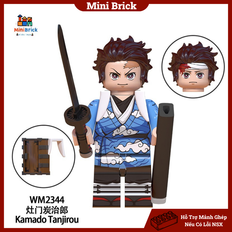 Kimetsu No Yaiba Mô hình Lắp ráp Minifigures Thanh Gươm Diệt Quỷ Anime manga WM6116 WM6137 WM6138 Minibrick Minibricks