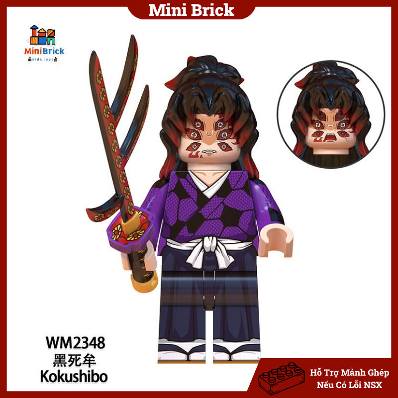 Kimetsu No Yaiba Mô hình Lắp ráp Minifigures Thanh Gươm Diệt Quỷ Anime manga WM6116 WM6137 WM6138 Minibrick Minibricks
