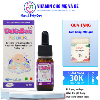 Men vi sinh 10 chủng Dekabon Probiotici 10ml - cải thiện chứng biếng ăn cho trẻ, tăng đề kháng, hấp thu tối đa thức ăn