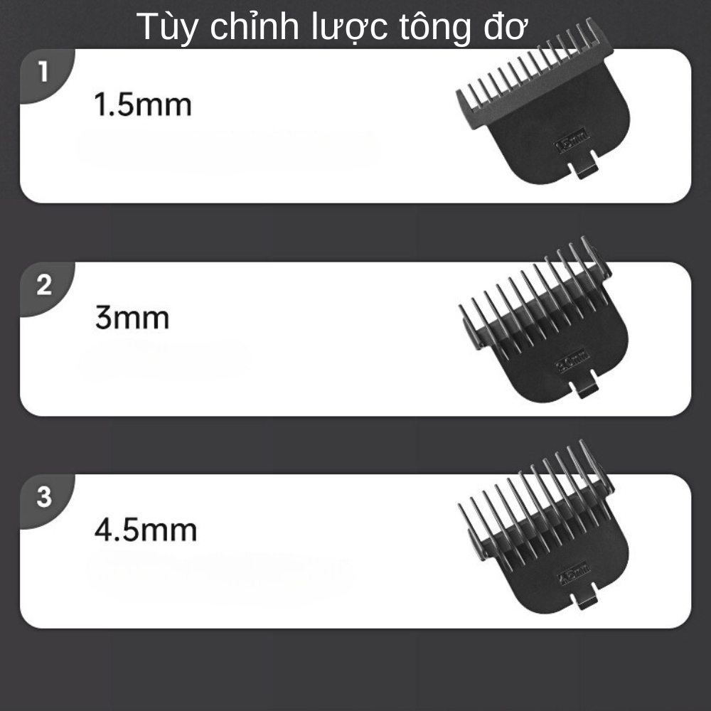 Tông Đơ Cắt Tóc Nam, Máy Cạo Râu kiêm chấn viền chính hãng HTC, màn hiển thị LCD, tặng kèm phụ kiện