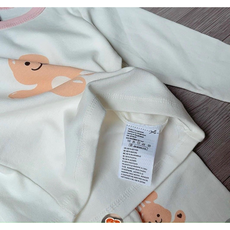 Set 2 bộ bé gái dài tay thu đông chất cotton 2-7y