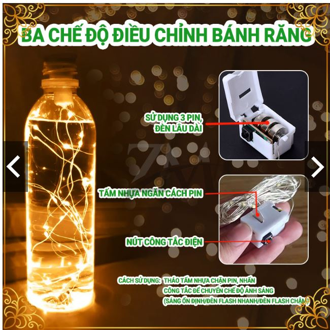 Đèn Led Trang Trí Decor Phòng Ngủ Chill Dây Đèn Trang Trí Noel 2024 Hộp Quà Đèn Led Trang Trí Nhà Cửa Tết Đom Đóm UMENA