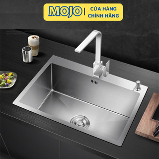 Chậu rửa bát đúc 1 hố to inox bồn rửa chén 1 hộc korea mojo