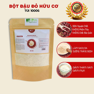 Bột Đậu Đỏ ủ trắng 1kg NTFARM hữu cơ nguyên chất, đắp mặt, tắm trắng