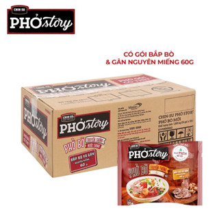 Thùng 15 Gói Phở Bò Story CHINSU 131g/Gói (Có Thịt Thật) Phở Thìn