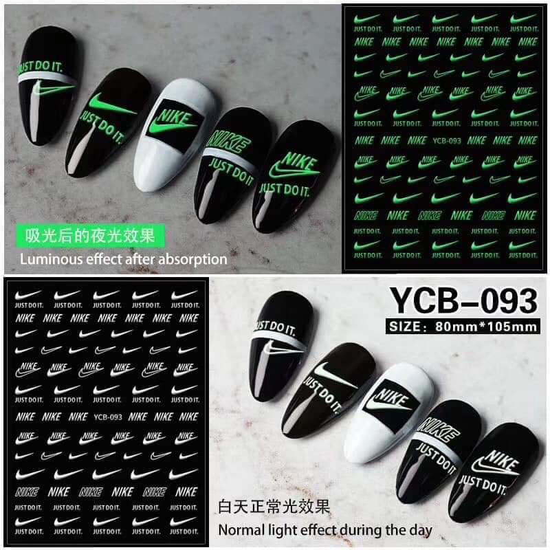Sticker dán móng tay nail DẠ QUANG phát sáng trong bóng tối
