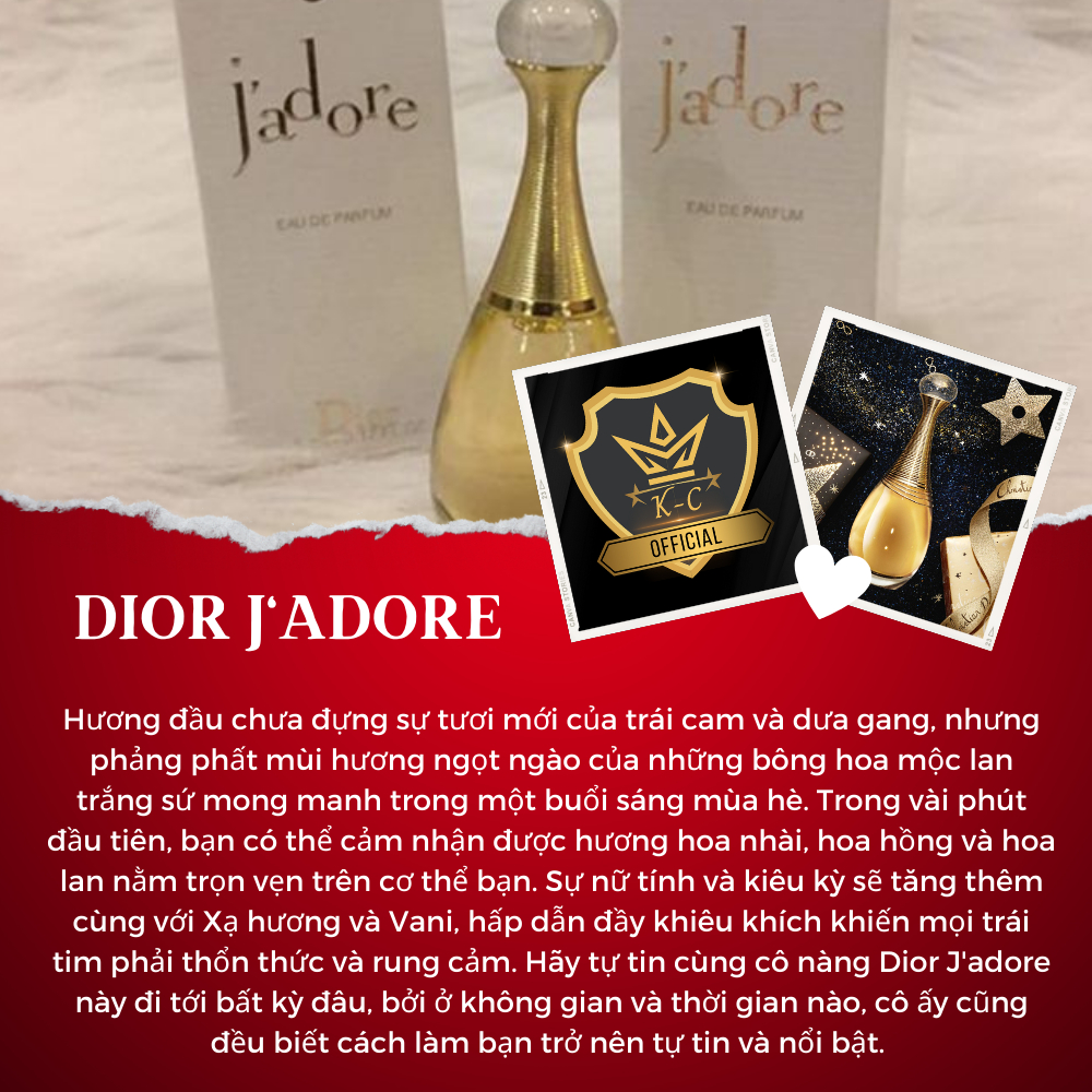 Nước hoa chiết Dior J'adore Nước hoa  nữ hương thơm ngọt ngào lưu hương lâu. mẫu thử 10ml