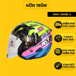Nón bảo hiểm 3/4 KYT Venom có 2 kính chính hãng size M L XL Thitipong