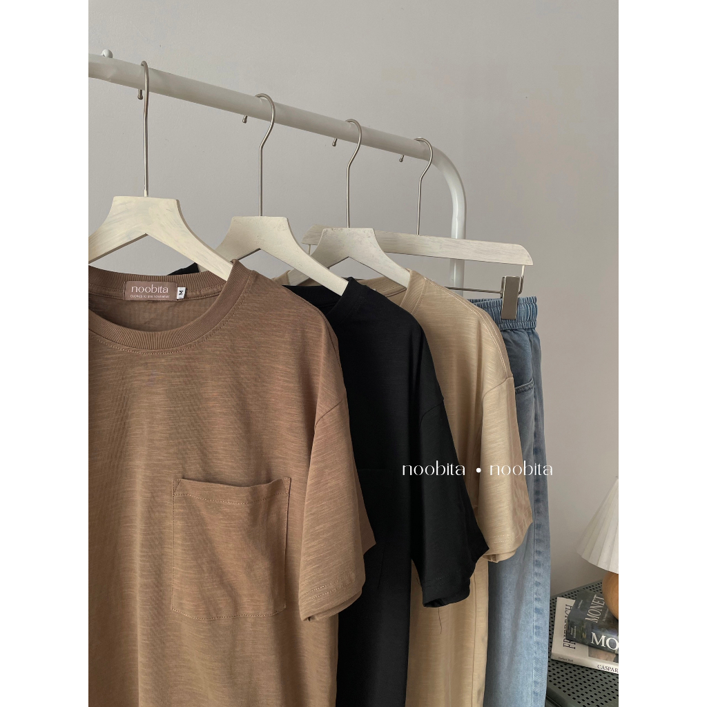 NOOBITA - Áo thun tay ngắn mùa hè vải cotton 230gsm thêu ADEPT 8017