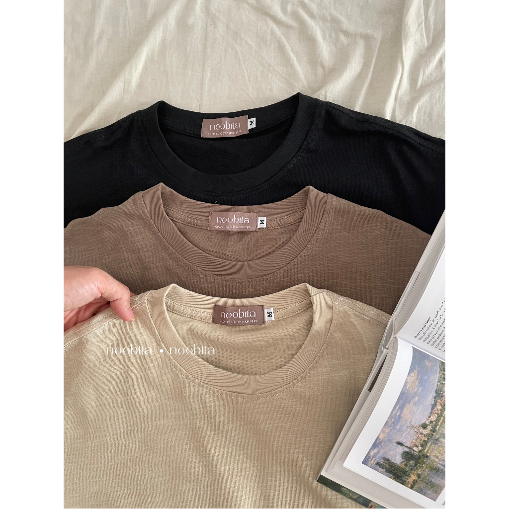 NOOBITA - Áo thun tay ngắn mùa hè vải cotton 230gsm thêu ADEPT 8017