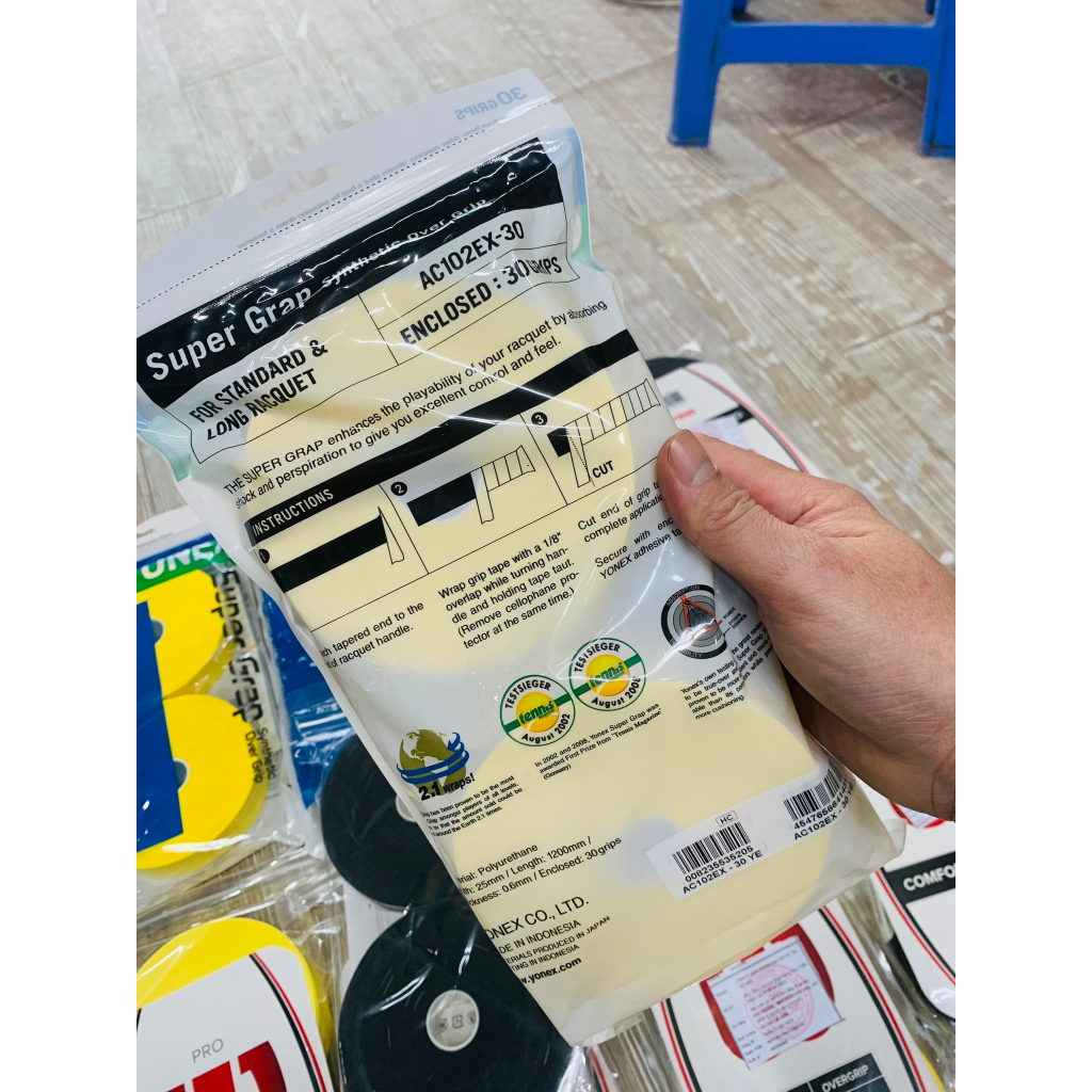 Cuốn cán tennis, cuốn cán vợt cầu lông túi 30 cuốn chính hãng yonex