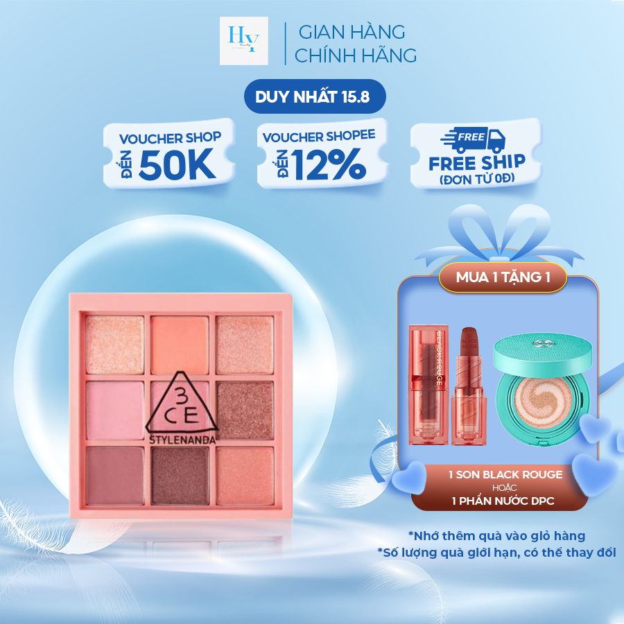 Bảng Phấn Mắt 3Ce Nhiều Màu Sắc 9 Ô 3Ce Multi Eye Color Palette 8.5G