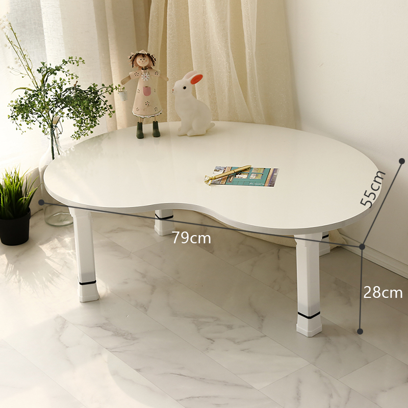 Bàn trà hình hạt đậu chân gấp gọn thông minh phong cách Hàn Quốc thương hiệu ROMAN - GA04