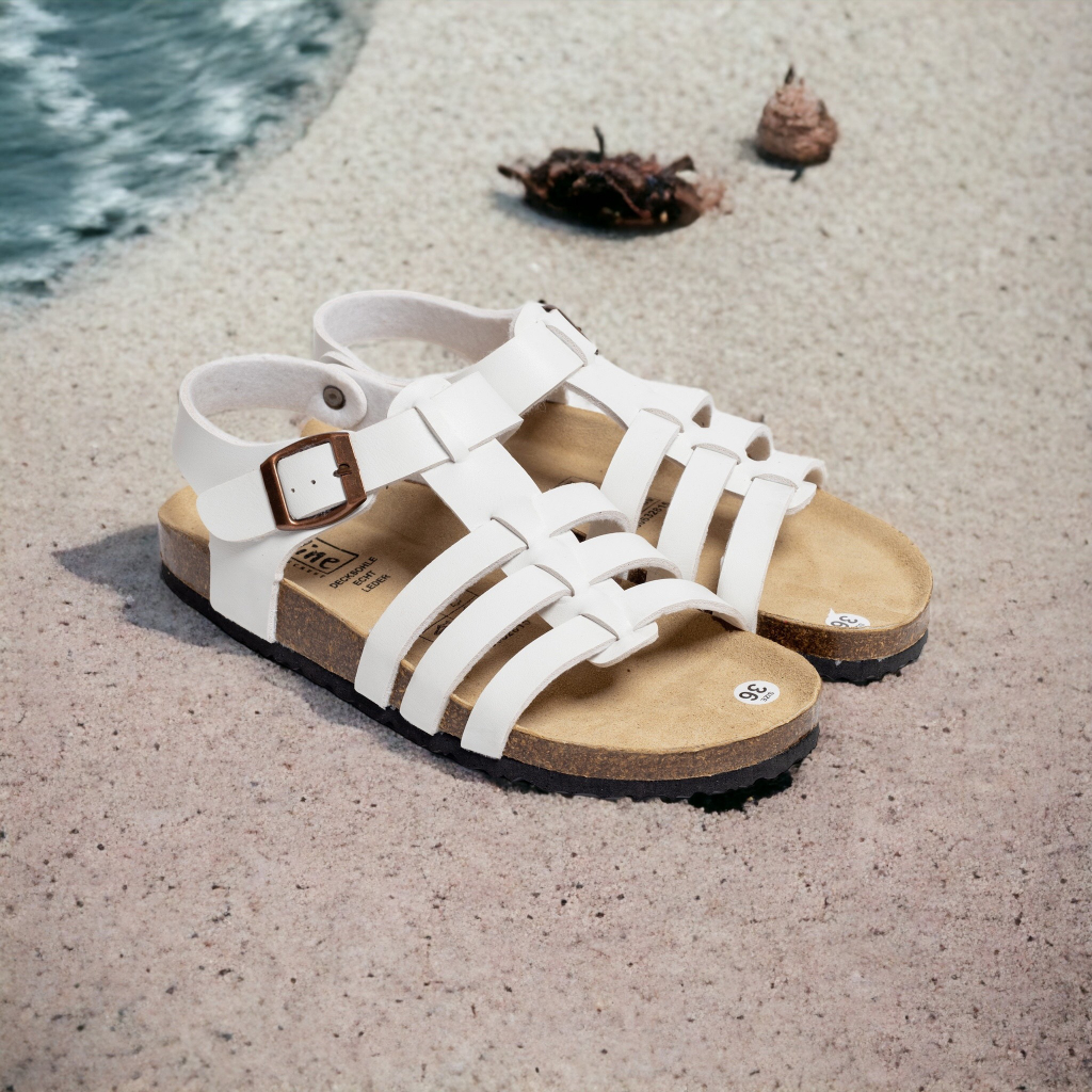 PU12 - Sandal Birken Đế Trấu Thiết Kế Quai xăngđan xỏ ngón Da PU cao cấp Unisex Nam Nữ Bioline Vietnam