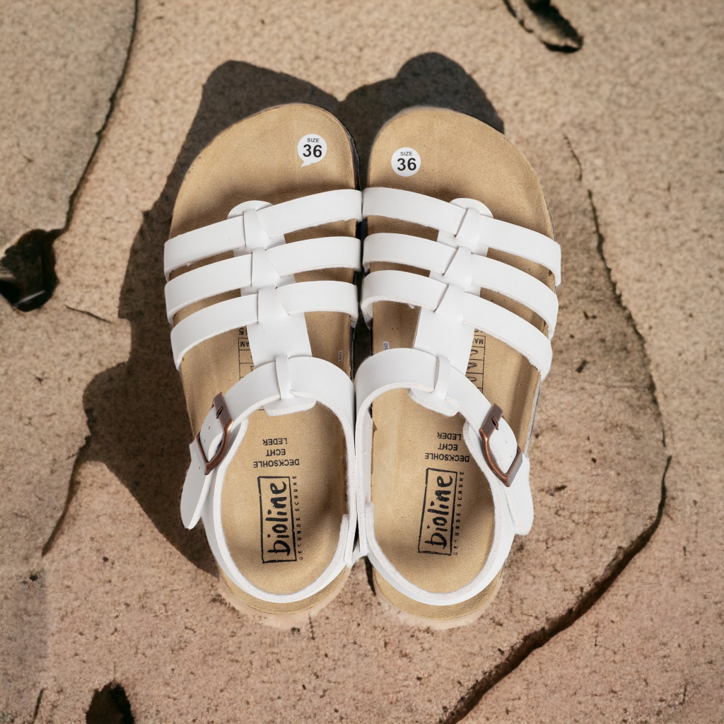 PU12 - Sandal Birken Đế Trấu Thiết Kế Quai xăngđan xỏ ngón Da PU cao cấp Unisex Nam Nữ Bioline Vietnam