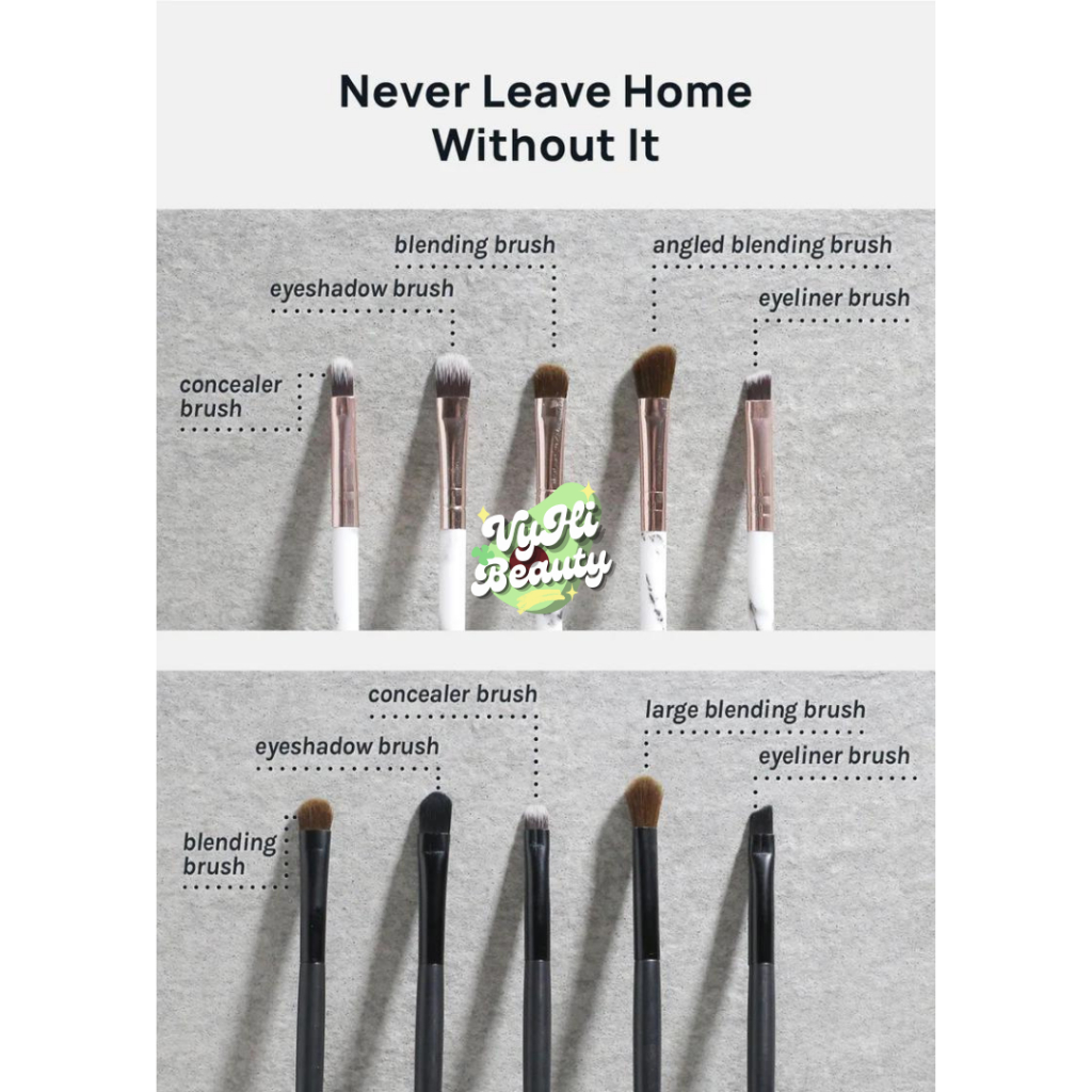 Set cọ mắt AOA Travel 5 cây kèm ống đựng