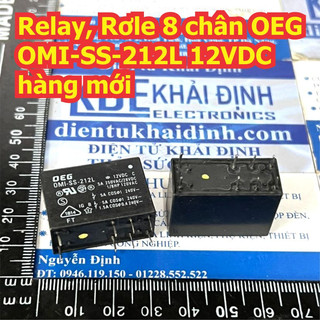 2 cái Relay Rơle chữ nhật 8 chân 5A 250V JW2SN-DO12V AJW7211 OEG OMI-SS-212L điện áp 12VDC hàng tháo máy / mới kde6437