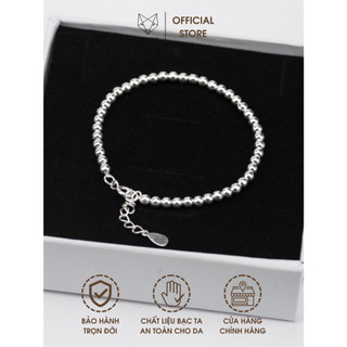Lắc Tay Bạc Ta Cao Cấp CaoBac Silver Chuỗi Bi Đơn Giản, Cá TÍnh Cho Nữ