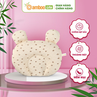 Gối cho bé, gối cho bé sơ sinh Bamboo Life chính hãng làm từ cao su non