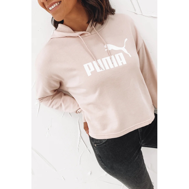 Áo nỉ cropped Logo nữ