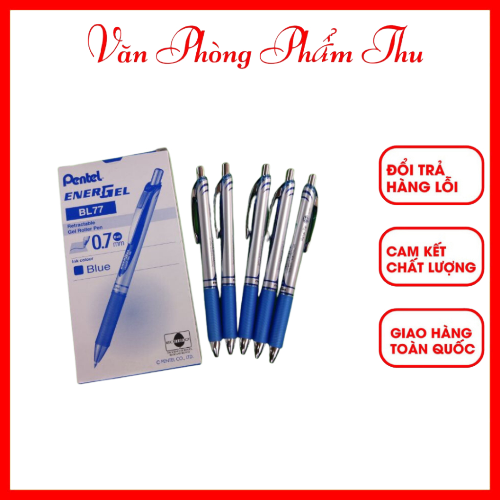 Bút Ký Tên Gel Bấm Pentel Energel Retractable BL77 Nét 0.7mm