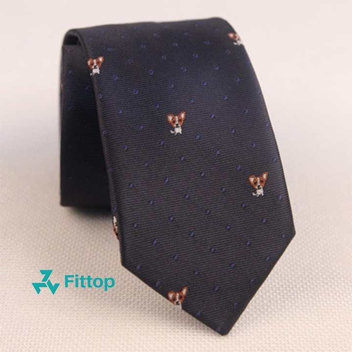 Cà Vạt Nam Hồng Họa Tiết Thời Trang Hàn Quốc 6cm Fittop cavat-050